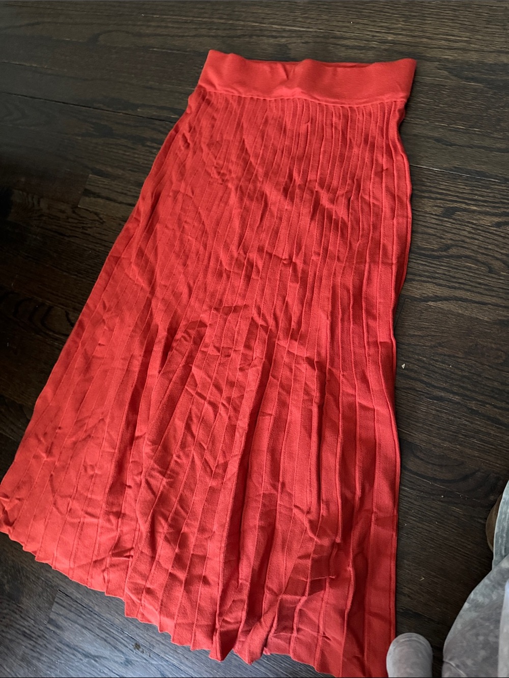 MaxMara Red Pleated Maxi Dress - Picture 3 of 4